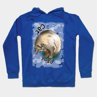 Cute cartoon cat yoga neck stretch Hoodie